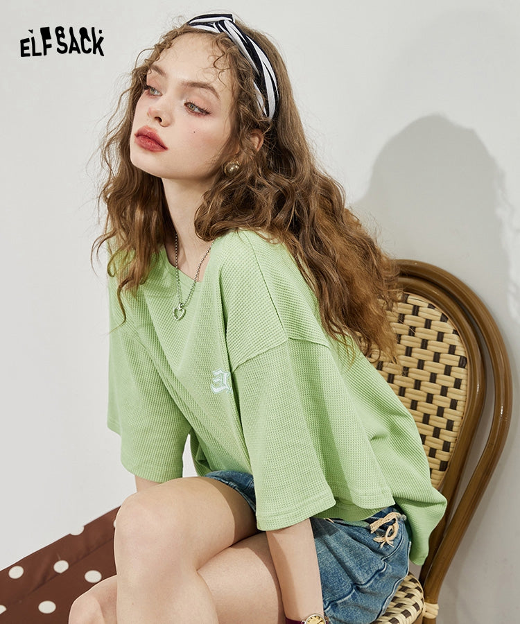 
                  
                    ELFSACK Knitted Short Sleeve Cotton T-Shirts
                  
                