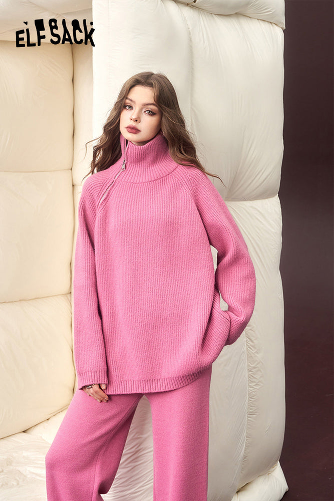 
                  
                    ELFSACK Pant Sets Sweaters Women Winter New Plus Size Korean Fashion 2 Piece Sets Women Outfit
                  
                