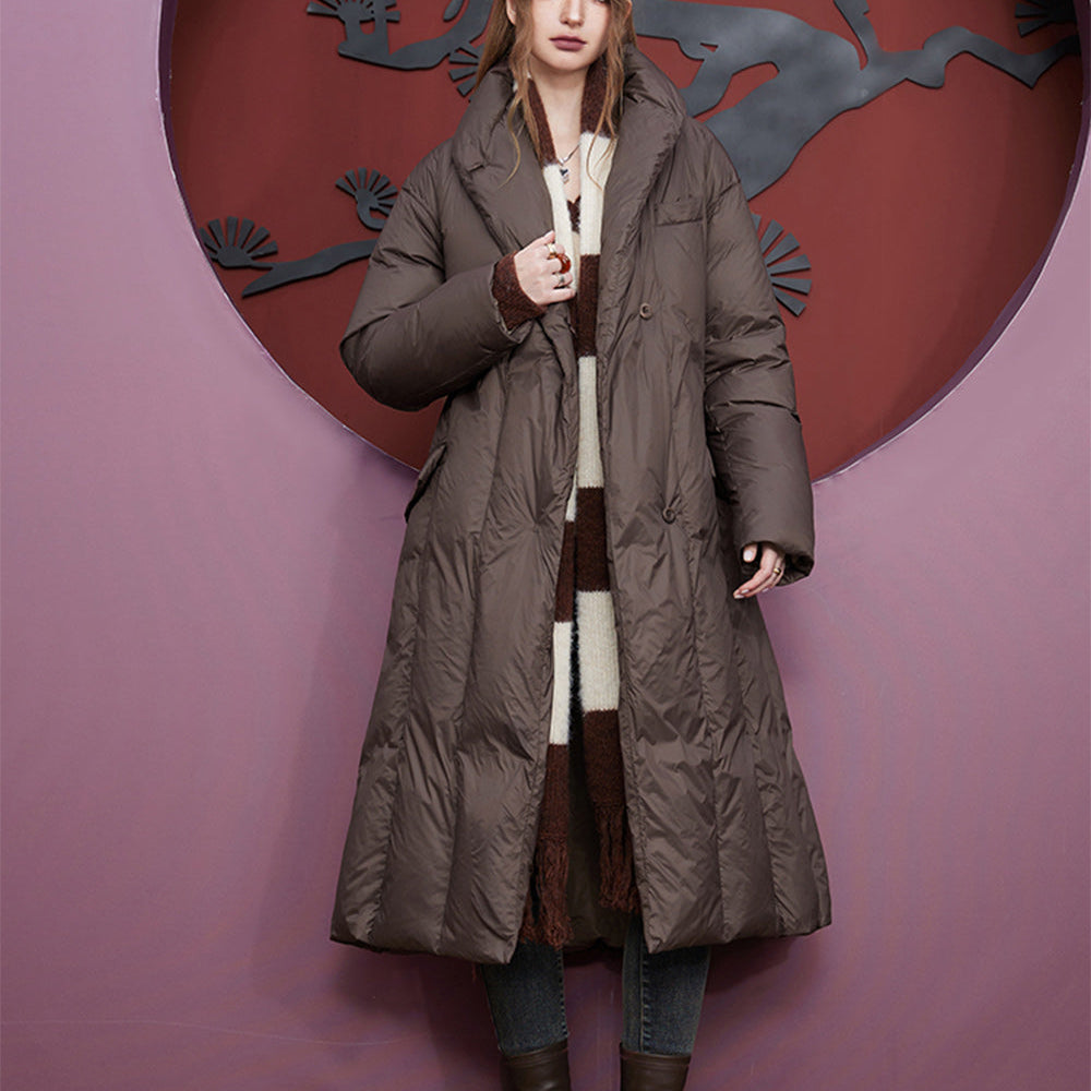 
                  
                    ELFSACK Solid Pure Long Down Jacket Women 2023 Winter Warm Coats
                  
                